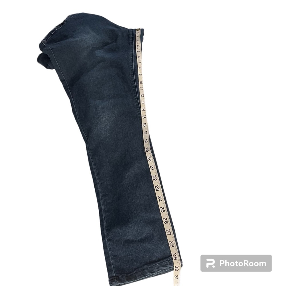 Kenneth Lopez SZ 16 Denim Legging Glitter Detail Front Pockets Faux Back Pockets